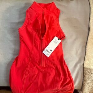 Alo carefree zip red dress